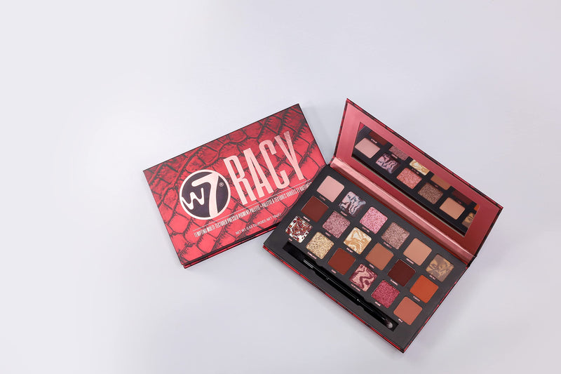 [Australia] - W7 Racy Pressed Pigment Palette - 18 Red Nude Colors - Flawless Long-Lasting Glam Makeup 