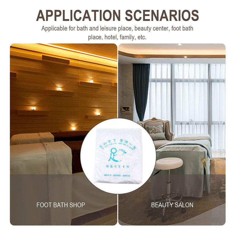 [Australia] - Lurrose 170pcs Spa Pedicure Disposable Liner Plastic Liners for Foot Tub Basin Transparent 