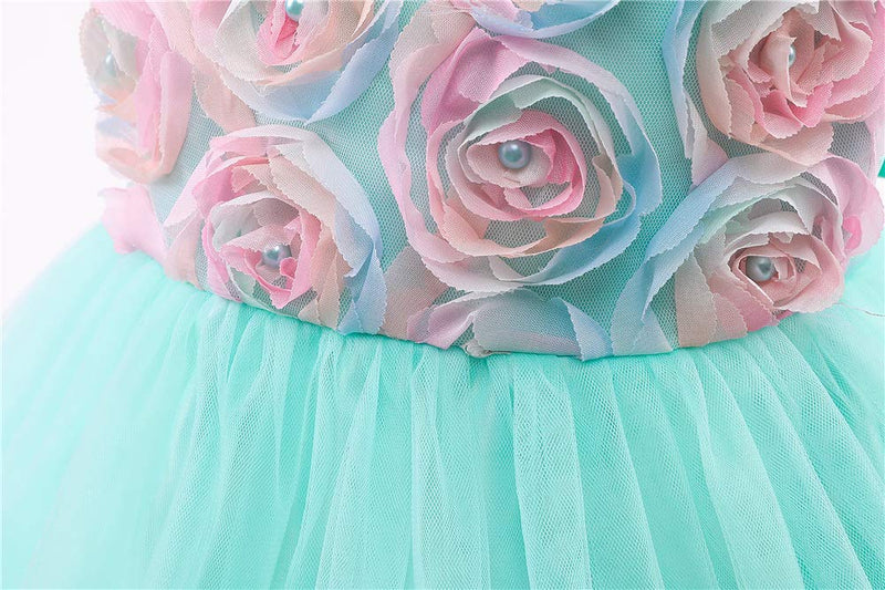 [Australia] - CMMCHAAH 2-10T Flower Girl Wedding Pageant Hi-Lo Dresses Toddler Formal Party Midi Dress Green 18-24 Months 