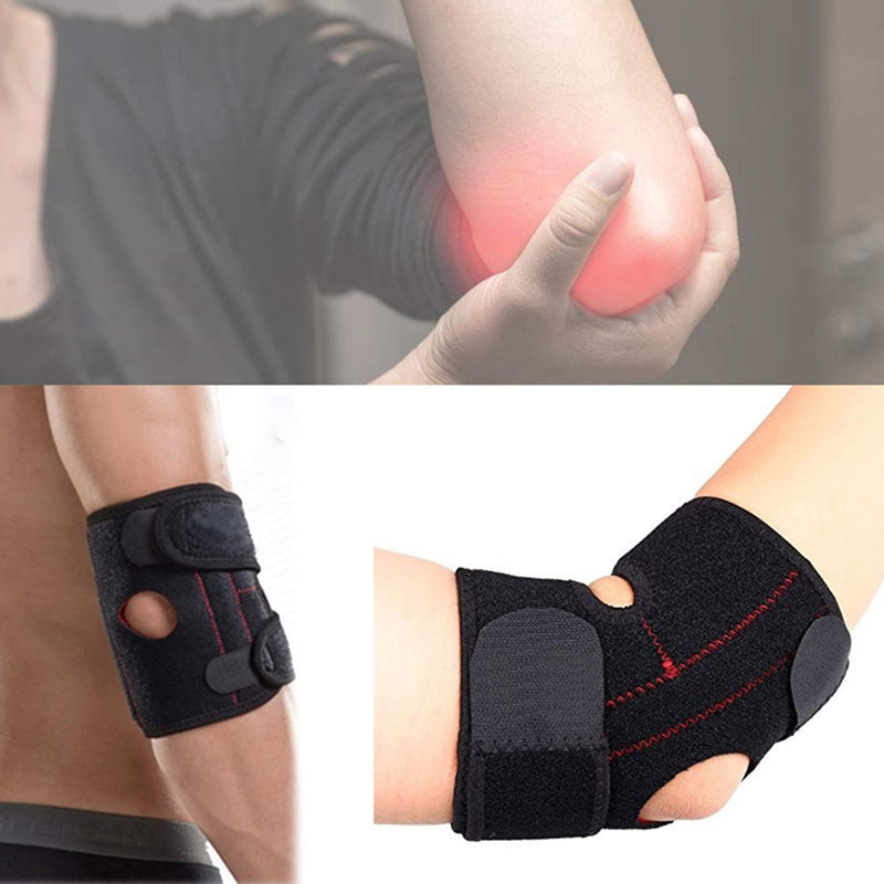 [Australia] - Elbow Support, Adjustable Neoprene Tennis Golfers Elbow Brace Wrap Arm Support Strap Band Great for Joint Arthritis Pain Relief Tendonitis Sports Injury Recovery Pain Relief 