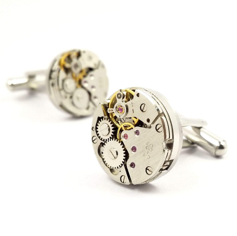 [Australia] - LBFEEL Cool Watch Movement Cufflinks for Men with a Gift Box 