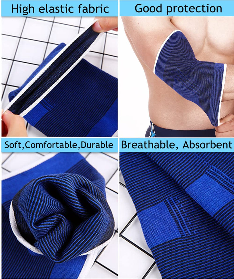 [Australia] - JUSDIQIR 2 PCS Elbow Compression Sleeves, Elbow Brace for Men And Women, Tennis And Golfer's Elbow Support, Arm Support Sleeves For Sports Protection And Pain Relief 