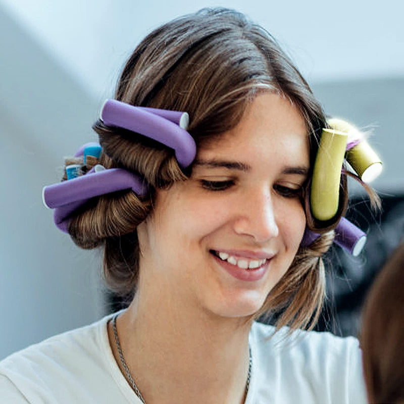 [Australia] - 42-pack Hair Rollers Durable Foam Curler Roller Set Hair Bendy Curlers Tool DIY Salon Hair Styling Curling Sticks with Case 