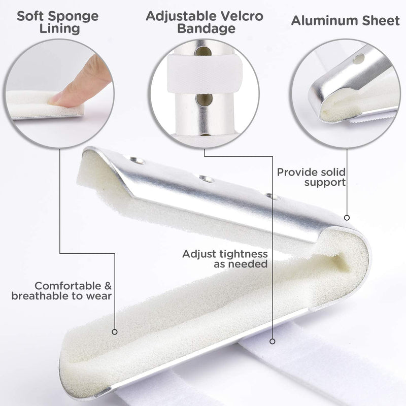[Australia] - Finger Splint, Sopito 7PCS Finger Support Brace Finger Stabilizer for Broken Fingers Straightening Arthritis Knuckle Immobilization 