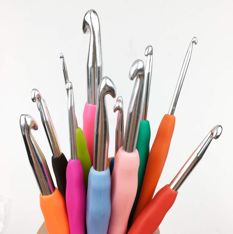 [Australia] - Mdoker Extra Long Crochet Hooks,Ergonomic Grip Soft Handles for Handmade DIY Crocheting,Size G/6(4.0MM) 4mm Blue 