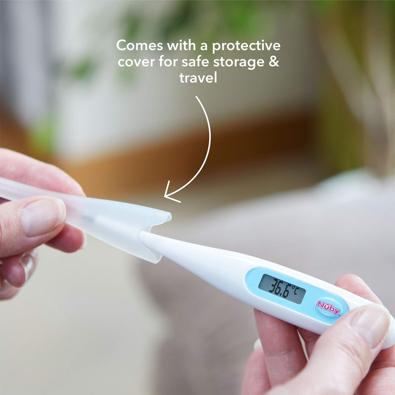 [Australia] - Nuby Digital Thermometer - Accurate Oral, Underarm & Rectal Use Thermometer with Hygienic Cover 