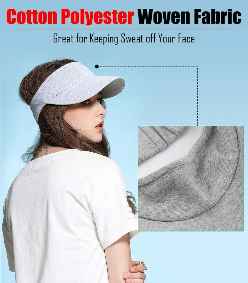 [Australia] - Gisdanchz Sports Sun Visor Headband Hat with Elastic Band for Outdoor Golf Tennis Running Hiking BP-Black 6 7/8-7 3/8 