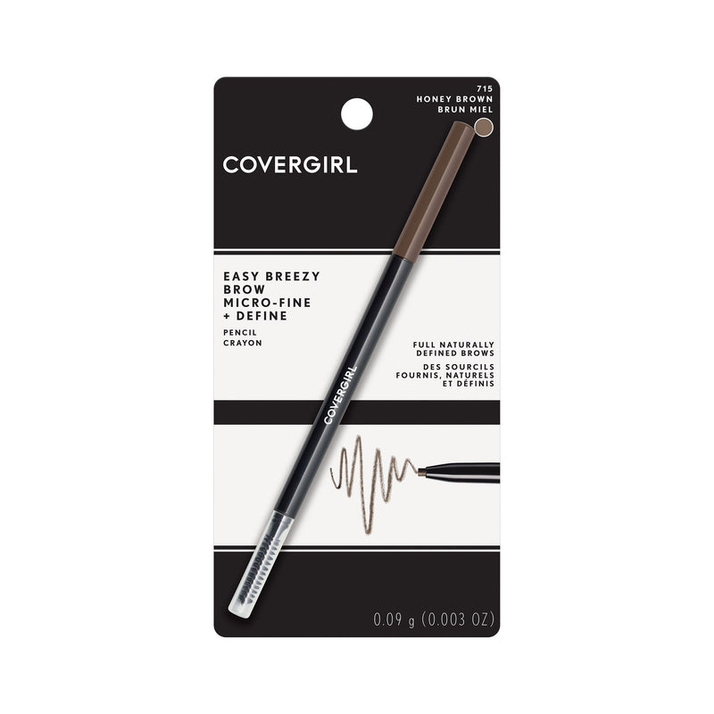 [Australia] - COVERGIRL Easy Breezy Brow Micro-Fine + Define Pencil, Honey Brown, 0.03 Pound (packaging may vary) Pack of 1 