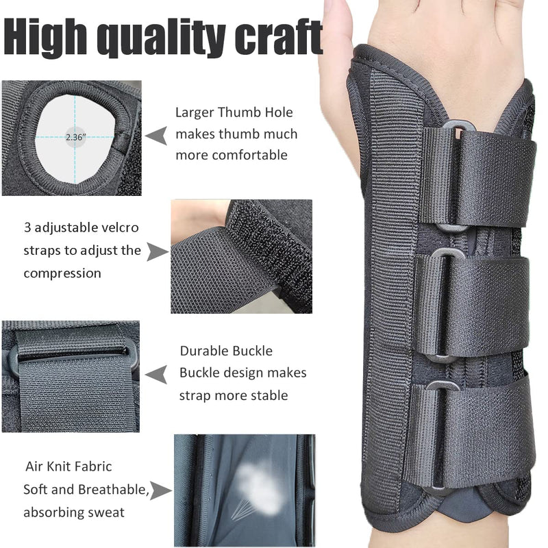 [Australia] - HKJD Carpal Tunnel Wrist Brace for Left and Right hand, Breathable Sleep Wrist Splint, Adjustable Hand Support Brace with Removable Metal Splint Relieve Wrist Pain,Tendonitis, Arthritis Medium 
