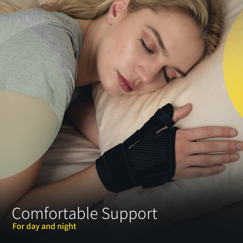 [Australia] - Thumb Splint Brace by BraceUP Right Left Hand Women and Men, Spica Splint, CMC Thumb Brace with Thumb Support, for Arthritis, Tendonitis, Carpal Tunnel Pain Relief and Thumb Sprain 