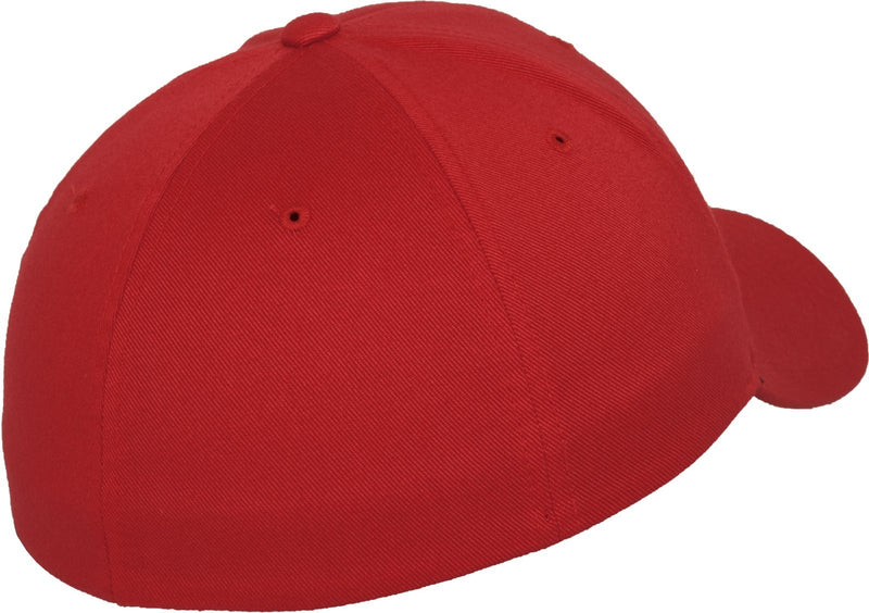 [Australia] - Flex fit Wooly Combed Baseball Cap Youth Red 