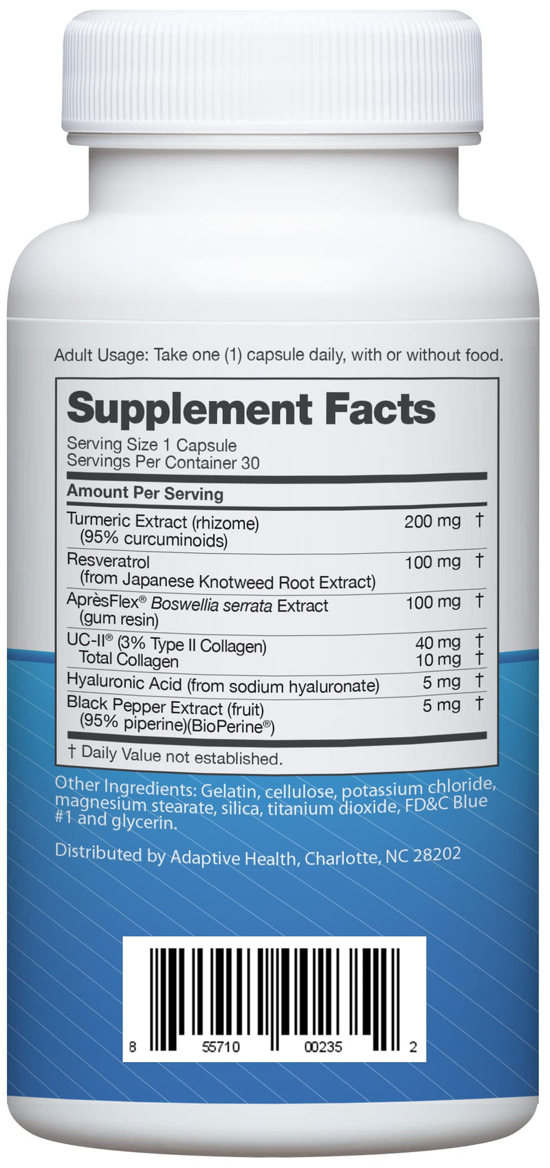 [Australia] - Instaflex Advanced Joint Support Supplement - Turmeric, Resveratrol, Boswellia Serrata Extract, BioPerine, UC-II Collagen- 30 Count 30 Count (Pack of 1) 