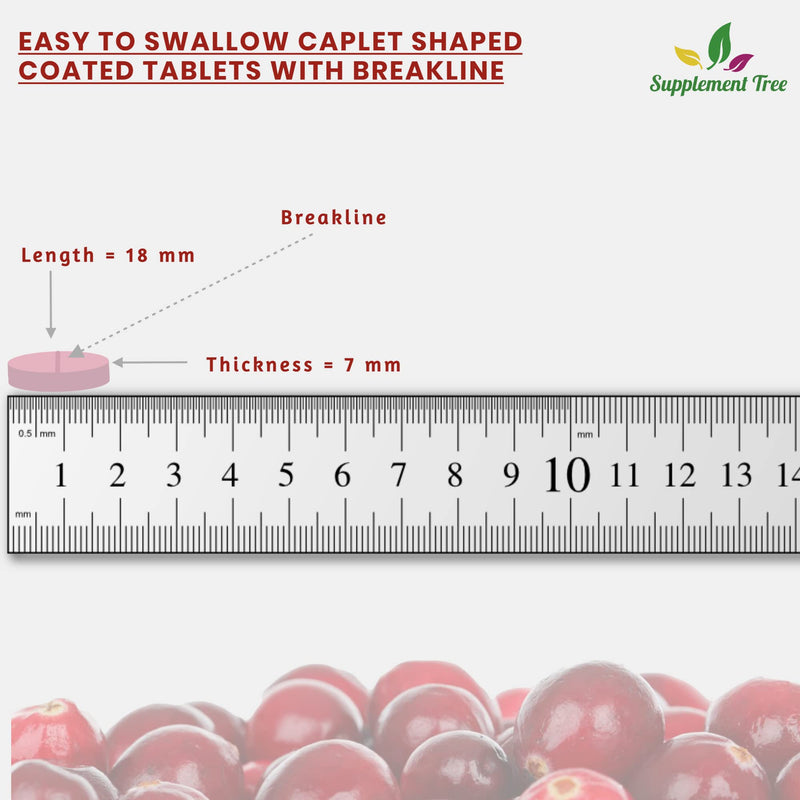 [Australia] - Triple Strength Cranberry Tablets 15,000mg | 120 Vegan Tablets with VIT C | High Strength Cranberry Extract Tablet | UTI Cystitis Support for Men & Women | Cranberry Pills Supplement | UK Manufactured 