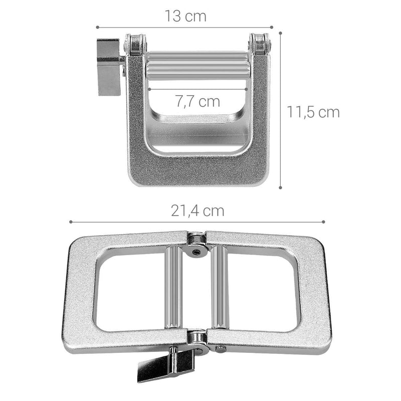 [Australia] - kwmobile Metal Toothpaste Tube Squeezer - Large Multifunctional Tube Wringer Roller Dispenser for Hair Color Dye, Paint Tubes, Hand Cream, Cosmetics Silver 