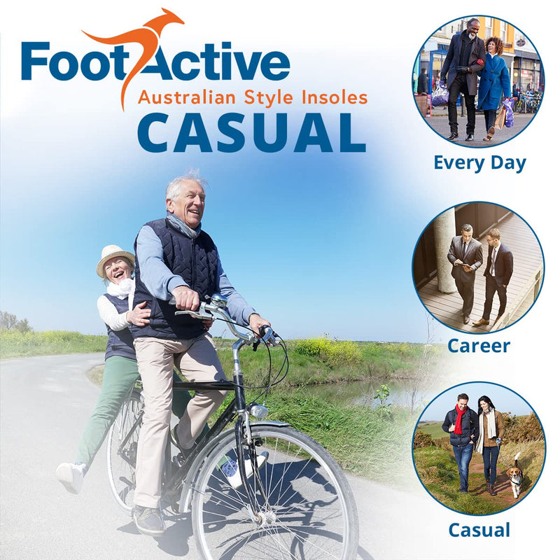 [Australia] - FootActive CASUAL - 3/4 Length insole for heel pain, heelspurs, plantar fasciitis, knee and back pain 7/8.5 UK 