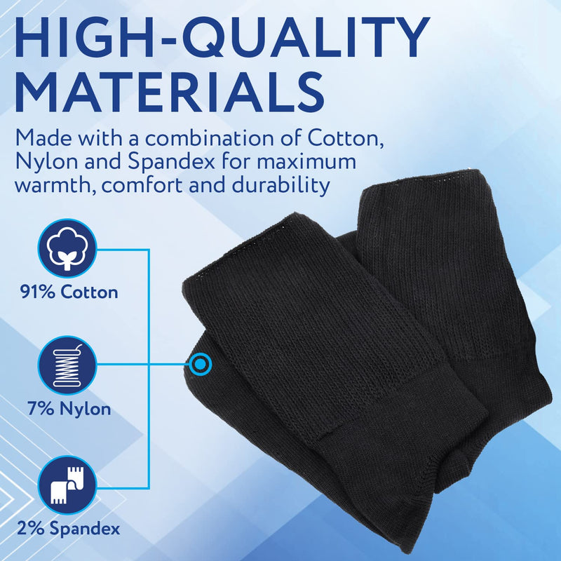 [Australia] - 4 Pairs of Impresa Extra Width Socks for Lymphedema - Bariatric Sock - Oversized Sock Stretches up to 30'' Over Calf for Swollen Feet And Mens and Womens Legs - One Size Unisex 