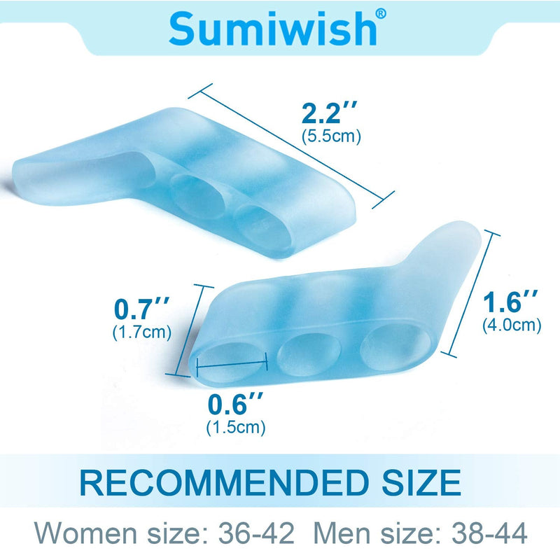 [Australia] - Sumiwish 10 Pack Pinky Toe Separator, Gel Toe Separators for Overlapping Toe, Curled Pinky Toe Correct and Protect White 