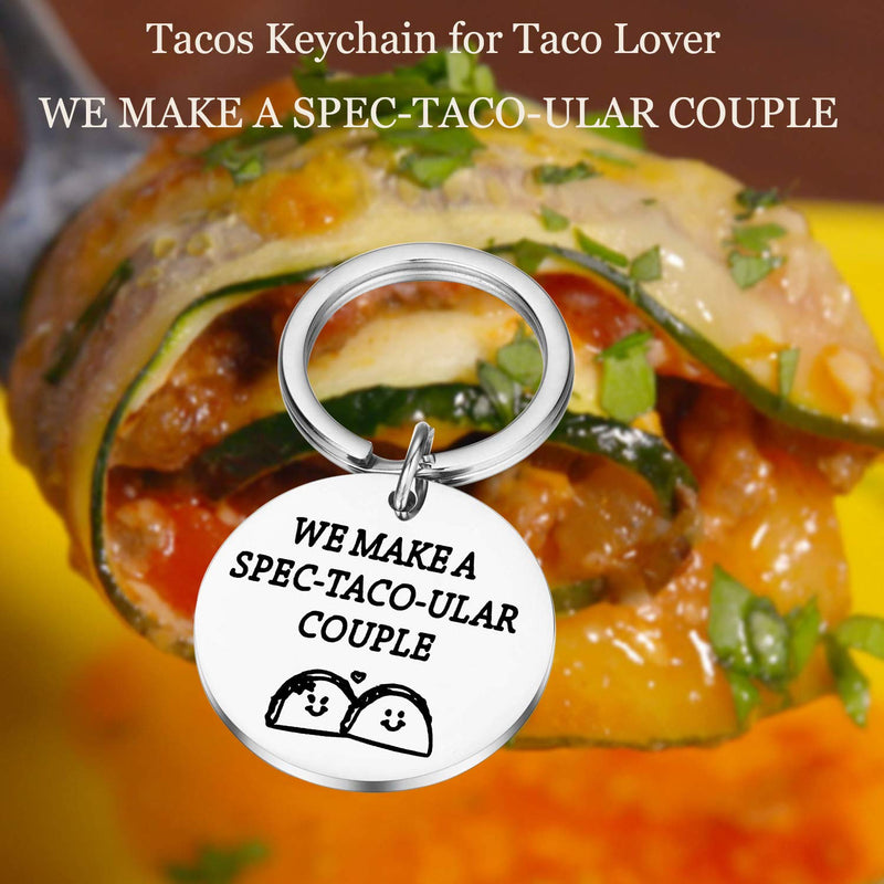 [Australia] - Lywjyb Birdgot Tacos Keychain Taco Lover Gift Tacos Couple Gifts Taco Foodie Gifts Mexican Food Gifts Couple Gift for Sweet Lover for Her SPEC-TACO-ULAR COUPLE 