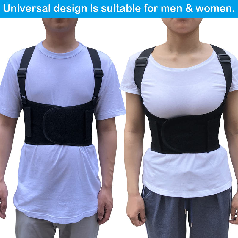 [Australia] - Rib Brace Chest Binder Belt for Men and Women, Breathable Rib Support Wrap for Cracked, Fractured or Dislocated Ribs Protection, Compression Rib Cage Brace for Bruised or Broken Ribs (Medium) Medium 