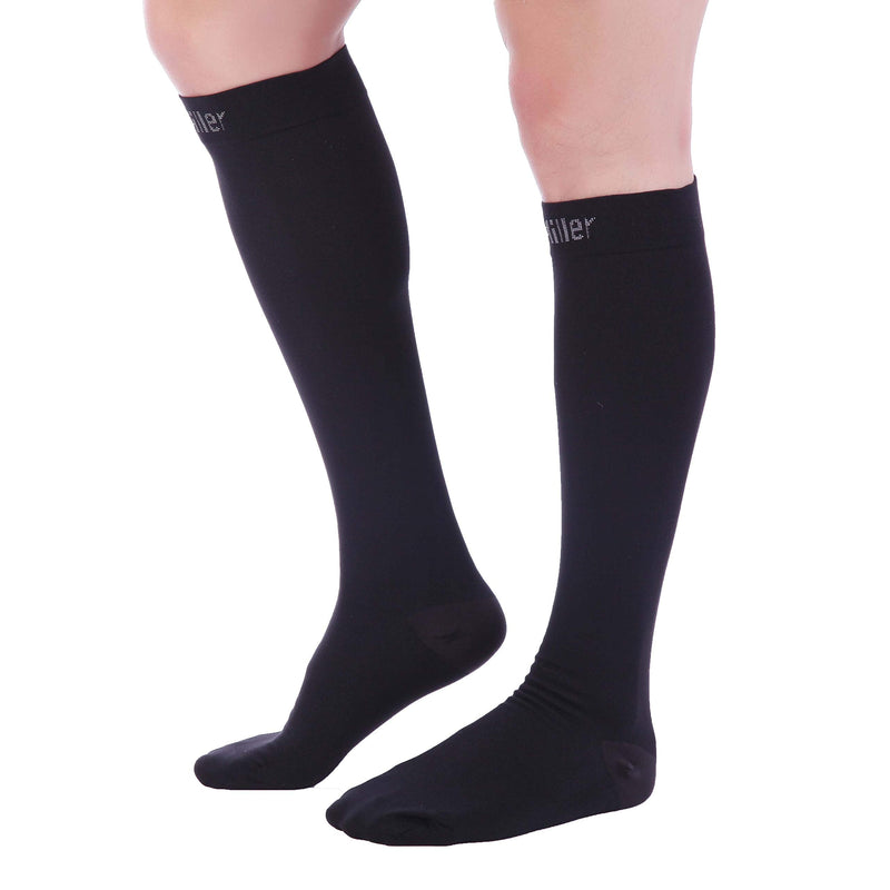 [Australia] - Doc Miller Closed Toe Compression Socks for Women 8-15 mmHg, 1 Pair Compression Socks for Men and Women Small Black 