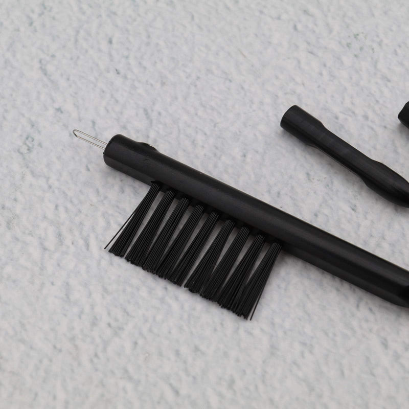 [Australia] - 6Pcs Hearing Aid Disassembly Cleaning Tool Kit Multi-Functional Brushes with Magnet Wax Loop Vent Cleaner Steel Pick Microfiber Cloth Universal 