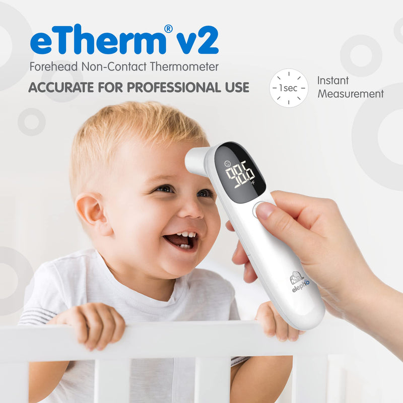 [Australia] - Elepho eTherm Ear & Forehead Non-Contact Thermometer Infrared & Digital Thermometers for Adults, Kids, Babies & Infants Instantly Accurately Reads Temperature Slim Design, Easy to Read Large Display. 