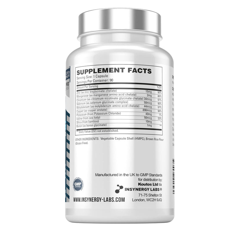 [Australia] - Ultra Premium Trace Minerals Complex | The UK�s No1 Minerals Supplements | 90 Multimineral Tablets Supplement | Zinc + Iodine + Selenium + Boron + Potassium + Copper 