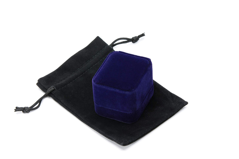 [Australia] - Ring boxes for Proposal | Velvet Gift Box | Engagement & Wedding Ring Cases | Earrings or Cufflinks organizers (Blue) 