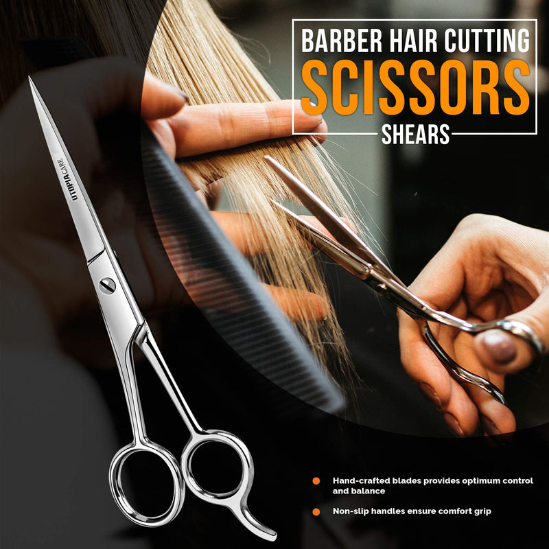 [Australia] - Professional Barber Hair Cutting Scissors/Shears (Silver) Silver 