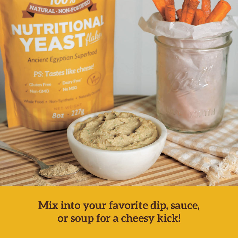 [Australia] - Non Fortified Nutritional Yeast Flakes, Whole Foods Based Protein Powder, Vegan, Gluten Free, Vitamin B Complex, Beta-glucans and All 18 Amino Acids (8 oz.) Original 8 Ounce (Pack of 1) 