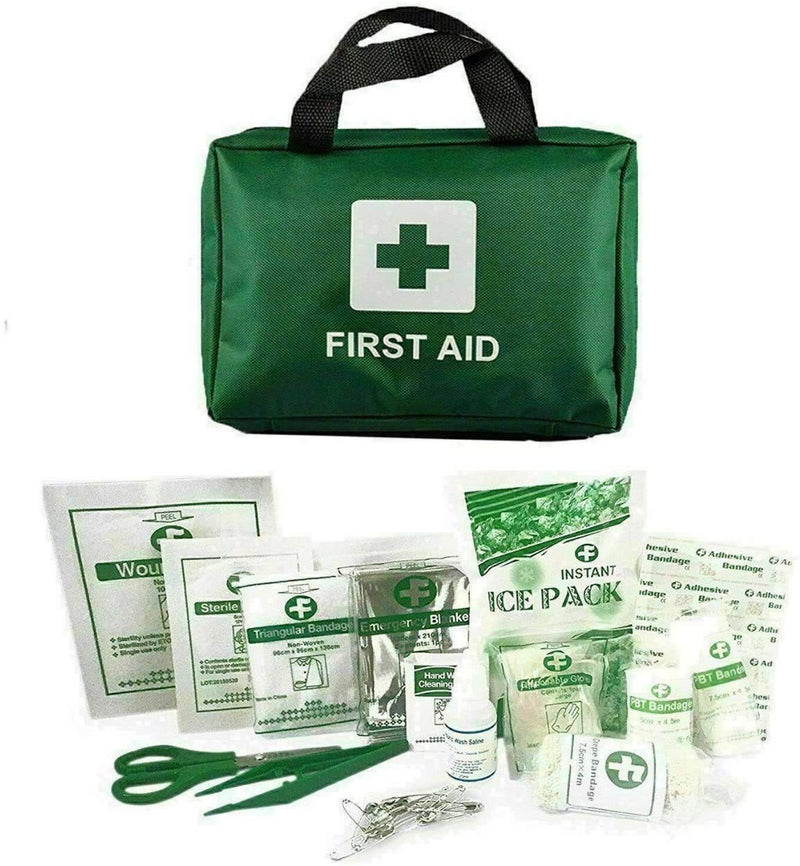 [Australia] - First Aid Kit 90pc Home First Aid Kit Suitable for Home, Car & Travel - Includes x2 Instant Ice Packs, Foil Blanket, Medical Scissors & More 