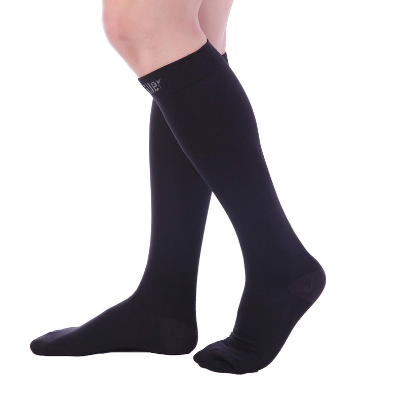 [Australia] - Doc Miller Closed Toe Compression Socks for Women 8-15 mmHg, 1 Pair Compression Socks for Men and Women Small Black 