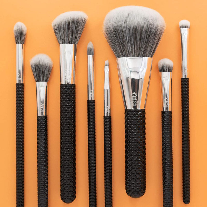 [Australia] - MODA 8pc Pro Glam Makeup Brush Set, Includes - Powder, Contour, Glow, Shader, Crease, Smudger, Detail, and Brow Brushes 