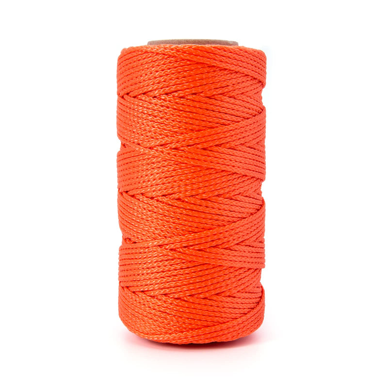 [Australia] - HONGDA Nylon Twine, 250 Feet #18 Braided Nylon Mason line String Perfect for Masonry Jobs and for The Layout of General Construction, Gardening, DIY Project, Orange 250FT Fluorescent Orange 