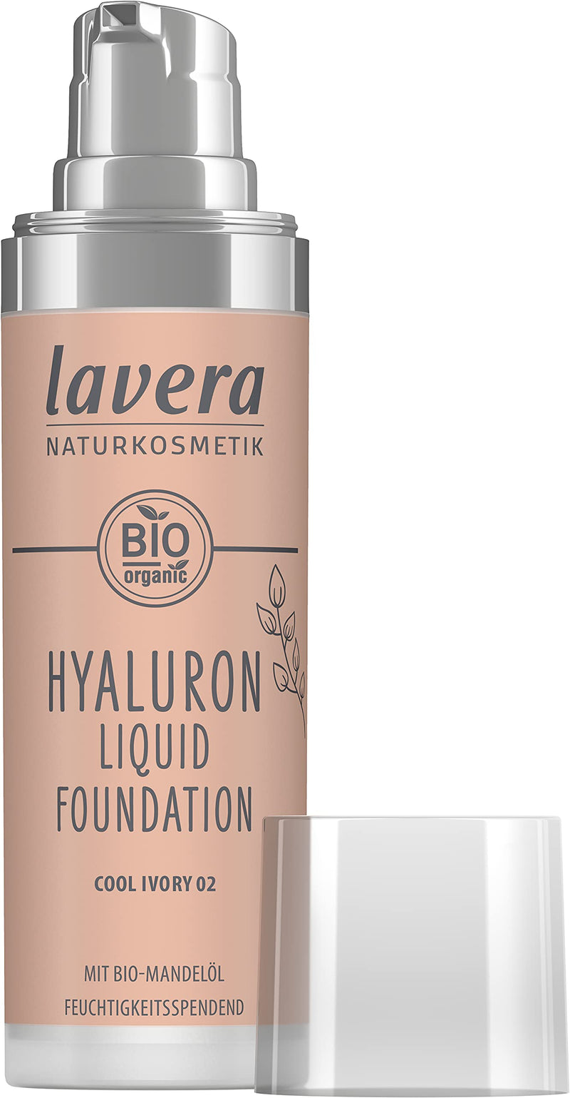 [Australia] - lavera Hyaluron Liquid Foundation - Natural Ivory 01 - natural cosmetics - Vegan - Silky, lightweight texture - free from mineraloil - Natural hyaluronic acid & Organic almond oil - 30ml 