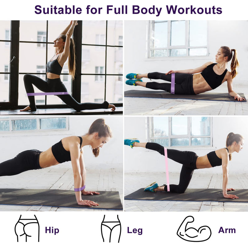 [Australia] - Resistance Bands [Set of 5], resistance band for Women and Men, Skin-Friendly Resistance Fitness Exercise Loop Bands 5 Levels for Legs and Glutes,Arms,Pilates,Yoga-Carry bag included 