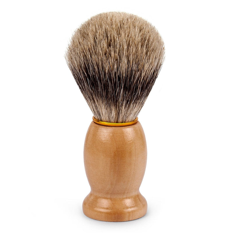 [Australia] - QSHAVE 100% Best Original Pure Badger Hair Shaving Brush Handmade. Real Wood Base. Perfect for Wet Shave, Safety Razor, Double Edge Razor 