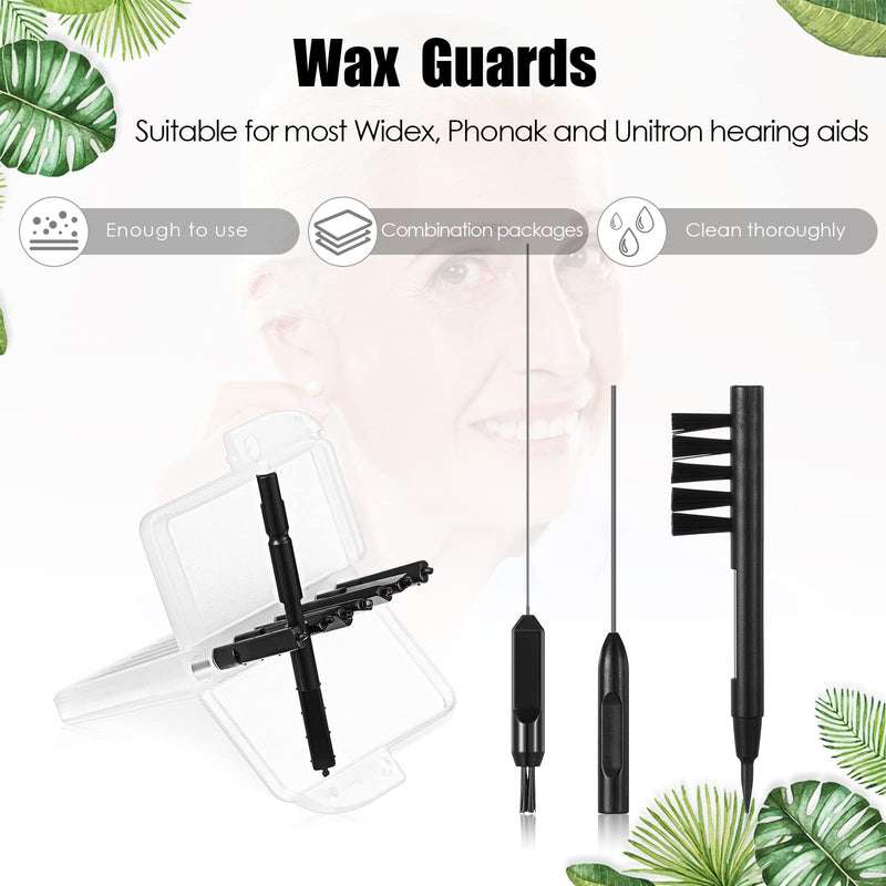 [Australia] - 8 Pcs Wax Guards 3 Pcs Hearing Aid Cleaning Kits Hear Clear Hearing Aid Filters Cleaning Brush with Magnet Wax Loop Hearing Aid Cleaner Wire Vent Cleaner 