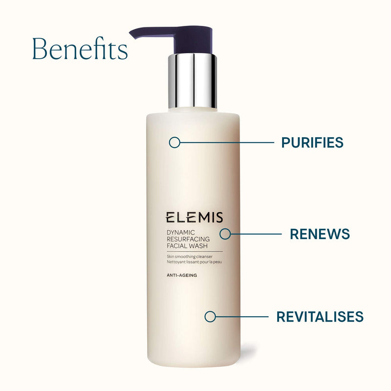 [Australia] - ELEMIS Dynamic Resurfacing Facial Wash | Daily Refining Enzyme Gel Cleanser Gently Exfoliates, Purifies, Renews, and Revitalizes the Skin | 200 mL 