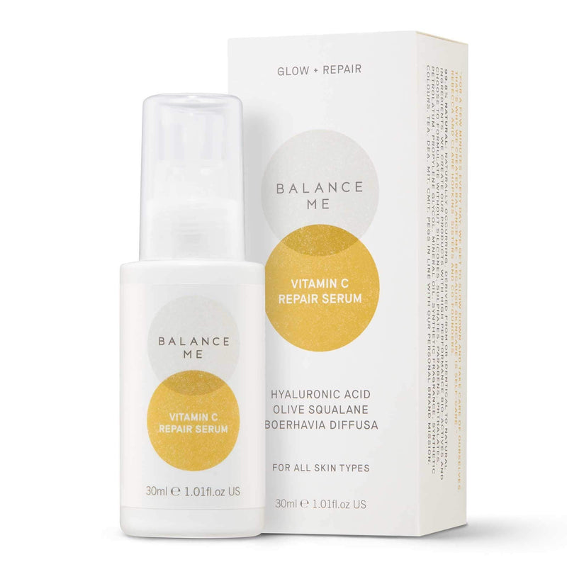 [Australia] - Balance Me Vitamin C Repair Serum ‚Äì With Hyaluronic Acid - Reduce Age Spots & Hyperpigmentation ‚Äì Anti-Ageing & Hydrating‚ÄØFace Serum‚ÄØ‚Äì 100% Natural ‚Äì Vegan & Cruelty Free ‚Äì Made‚ÄØin‚ÄØUK ‚Äì 30ml 1BM128-30 