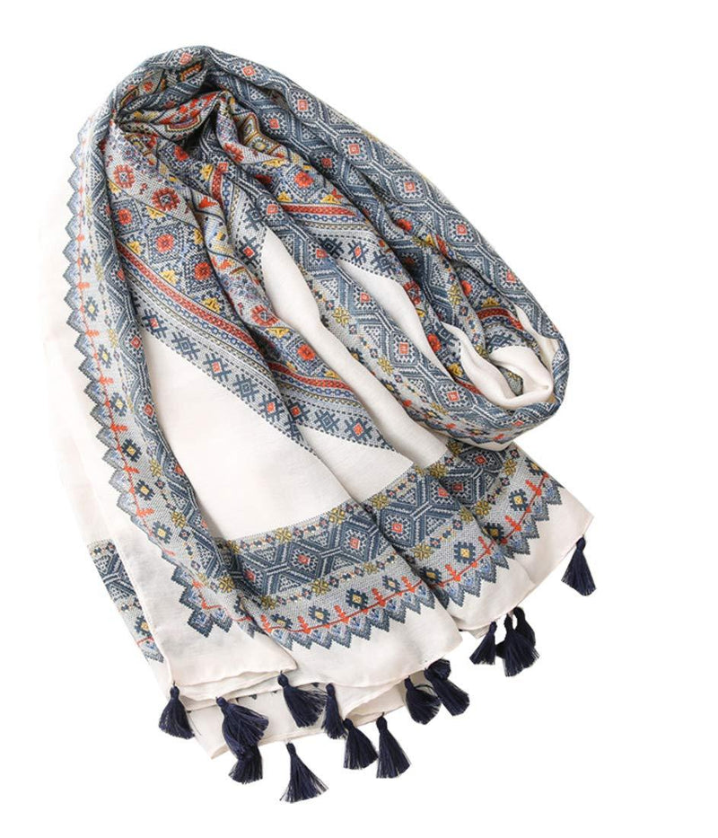[Australia] - FAIRYGATE Scarves Fashion Ladies Print Long Scarves Floral Neck Scarf Shawl Wrap a Gift Ideas for Women Lady 15228 L 