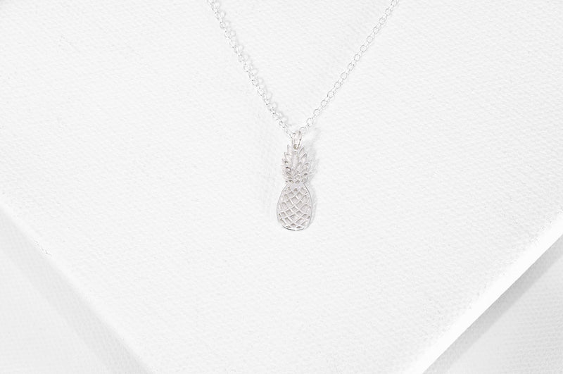 [Australia] - Sincerely Silver Pineapple Necklace - Dainty Pineapple Pendant Jewelry Silver Tone 