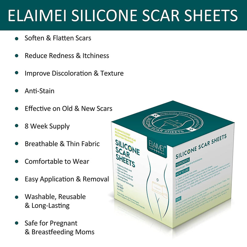 [Australia] - Silicone Scar Sheets (1.6” x 60” - 1.5M), Professional Medical Grade Silicone Scar Removal Sheets for Surgery, Csection,Keloid, Burn, Safe and Painless Silicone Scar Tape (Pack of 1) (1.5M) 