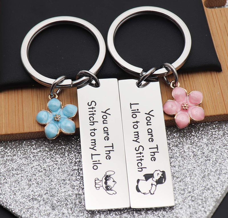 [Australia] - Eilygen Best Friend Gift You are The Lilo to My Stitch Lilo and Stitch Keychain Set Friendship Jewelry Gift for BFF 