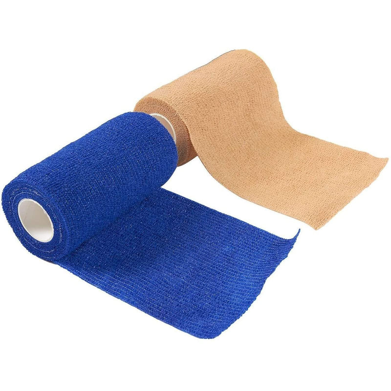 [Australia] - 12 Pack Self Adherent Stretch Bandage Roll, Vet Tape Wrap 4 Inch x 5 Yards for Sports, First Aid Kit (12 Colors) 