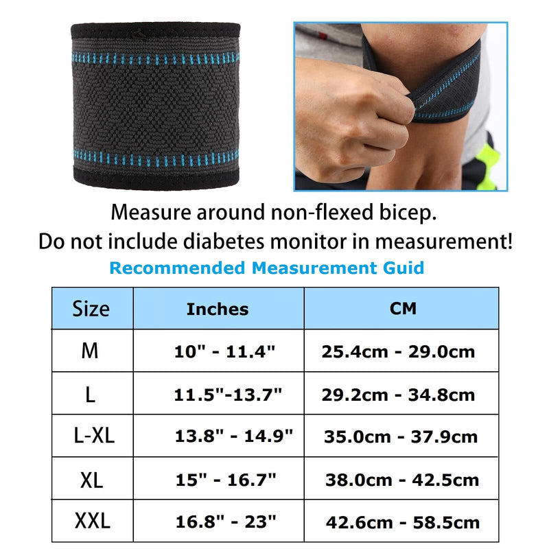 [Australia] - Diabetes Arm Band for Insulin Pod Monitoring System Protection Sensor Covers Compatible for Freestyle Libre Omnipod Dexcom, Armband Sleeve to Replace Adhesive Patches Tape for Sports & Daily (L-XL) L-XL 