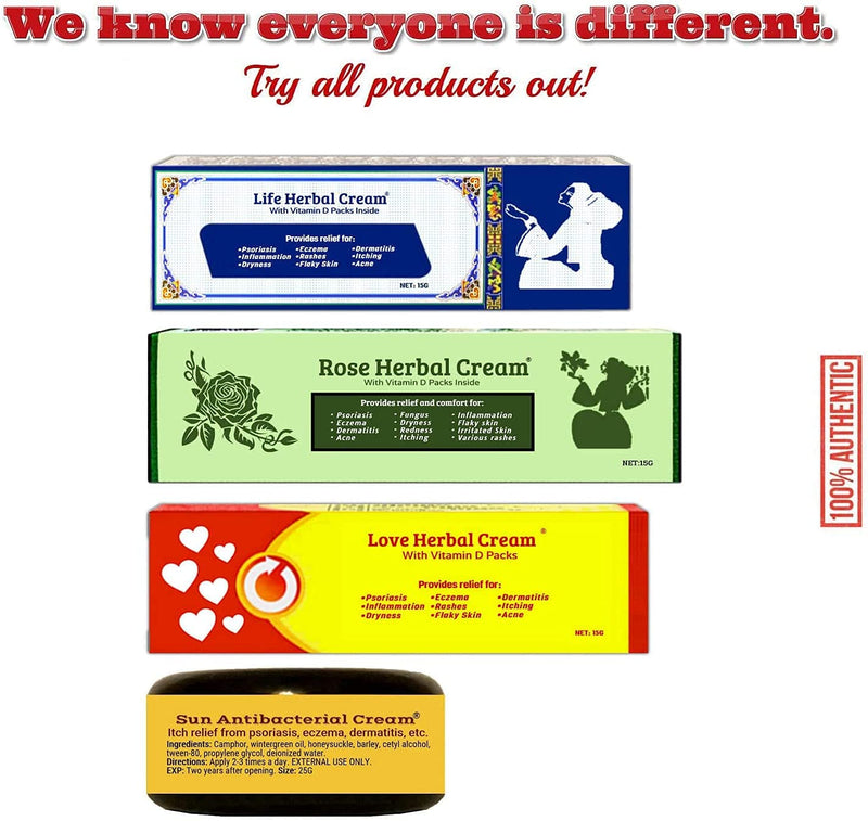 [Australia] - Life Herbal Cream with Vitamin D Packs Skin Relief Itch Inflammation Ointment Rashes 