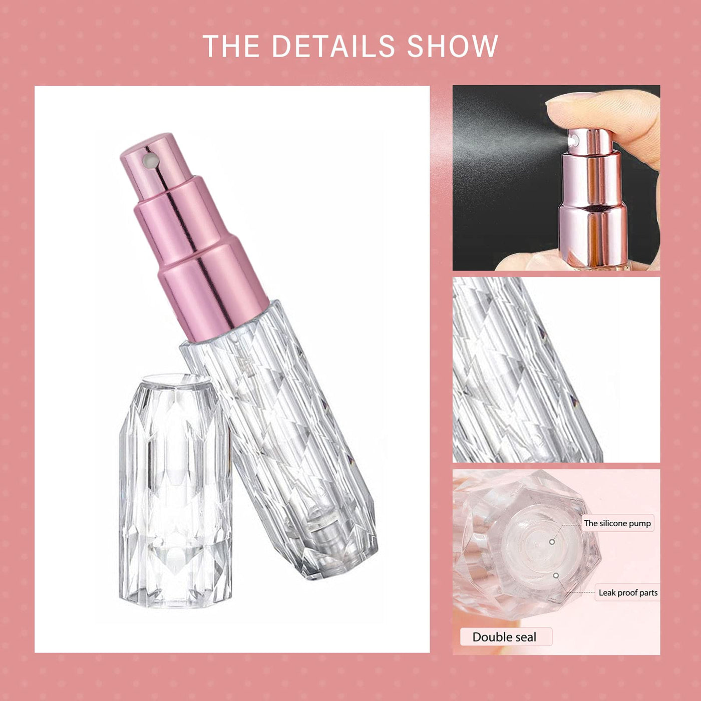 Tool Mini Travel Size Perfume Atomizer Refillable Bottles Glass Spray Case  | eBay