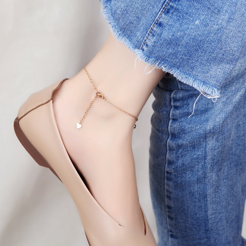 [Australia] - TEMICO Women Stainless Steel Horoscope Zodiac 12 Constellations Astrology Charm Anklet Rose Gold Ankle Bracelet for Girls Cancer (Jun 21 - Jul 22) 