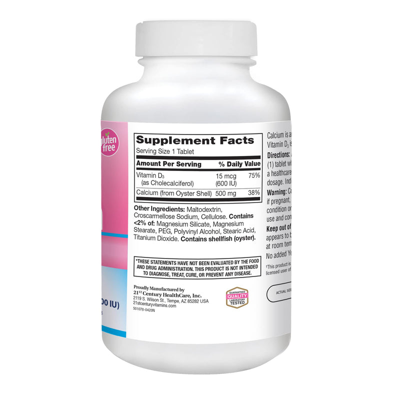 [Australia] - 21st Century Vitamins Calcium 500 Plus Extra D Caplets, 400 Count 
